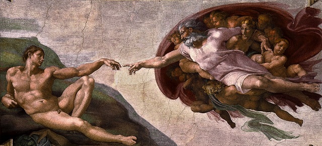 Die Schöpfung Adams von Michelangelo
