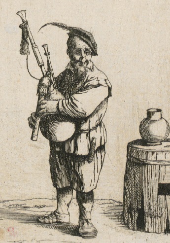 Bildnachweis: ETH-Bibliothek Zürich, Graphische Sammlung / D 6605 / Public Domain Mark 1.0 Dudelsackspieler